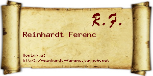 Reinhardt Ferenc névjegykártya