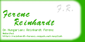 ferenc reinhardt business card